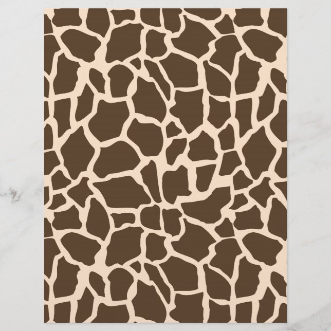 Safari Boy Scrapbook Paper Giraffe (Frente)