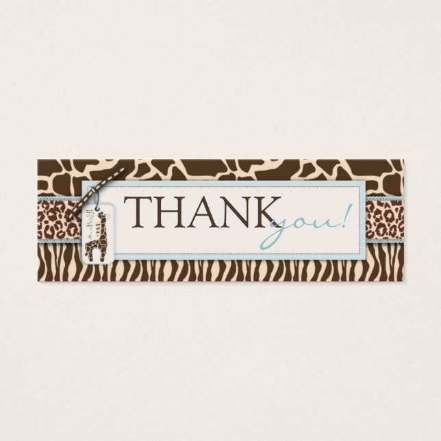 Safari Boy TY Skinny Gift Tag (Frente)