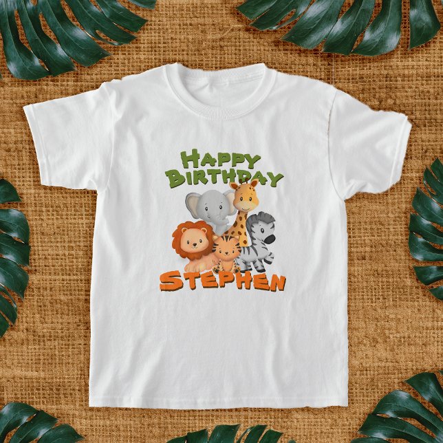 Safari Festa de aniversário T-Shirt (Safari Birthday T-Shirt)