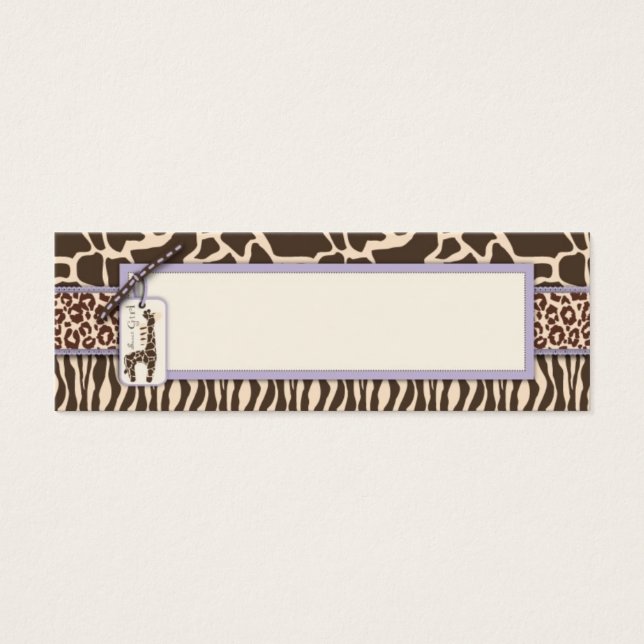 Safari Girl LAV Skinny Gift Tag 2 (Frente)