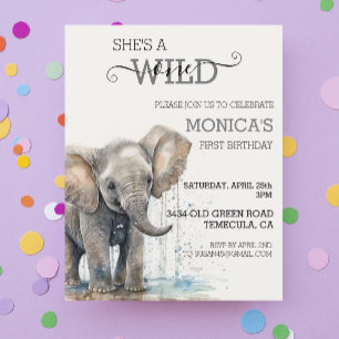 Safári na Selva do Elefante Bebê Aniversário do Se