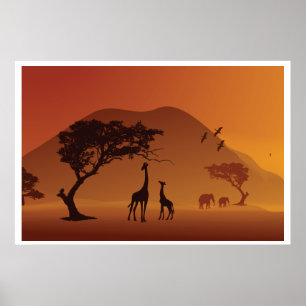 safari no poster de África de 8,99