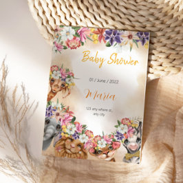 Safari - ouro de convite a chás de fraldas