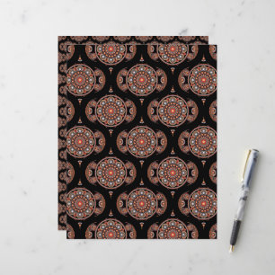 Safari Sunset Bohemian Star Fall Mandala Retro 70s