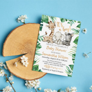 Safari Wild, é um convite para Chás de fraldas