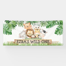Safari Wild Um Banner de Aniversário