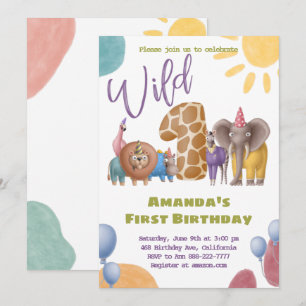 Safari Wild Um Convite De Aniversário 