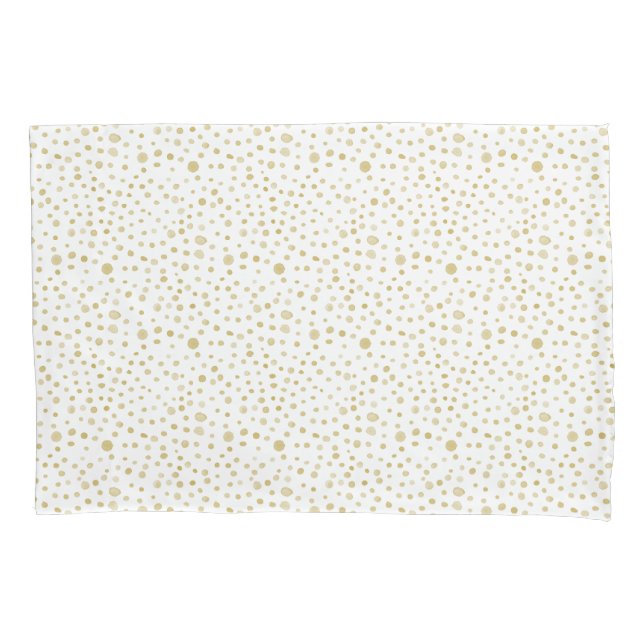 Saffron Confetti Watercolor Dots Pillowcase (Frente)