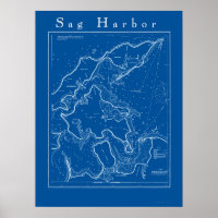 Sag Harbor, Poster de Gráfico Náutico de Nova Iorq