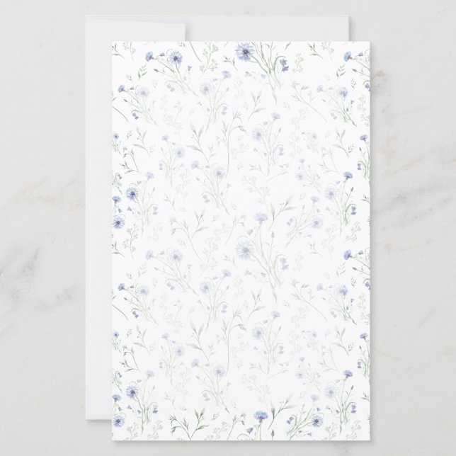 Sage Blue Watercolor Wildflower (Frente)