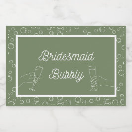 Sage Bridesmaid Bubbles Mini Sparaking Wine Lab