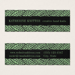SAGE CABLE KNIT 3x1 Cartão de Visita Mini
