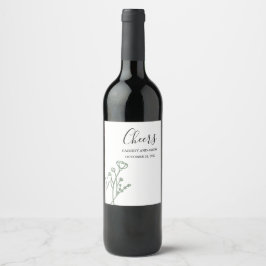 Sage da Etiqueta de Vinho de Casamento