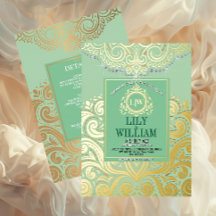 Sage Elegant Artdeco Diamond Monograma Dourado