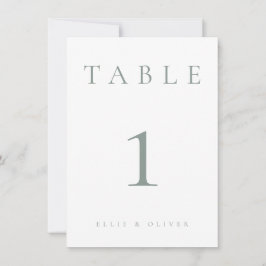 Sage Green 1 Número da Tabela de Casamento/Eventos