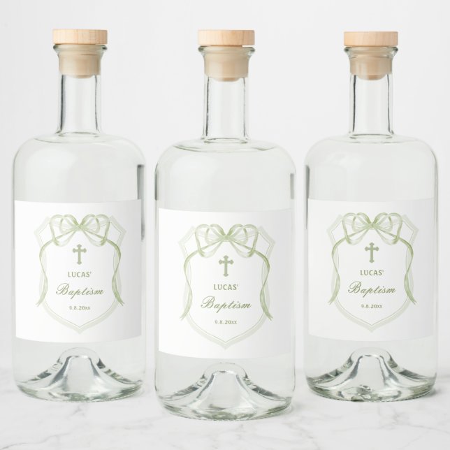 Sage Green Arco Crest Baptism (Garrafas)