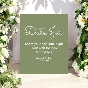 Sage Green Date Jar Chá de casamento Poster