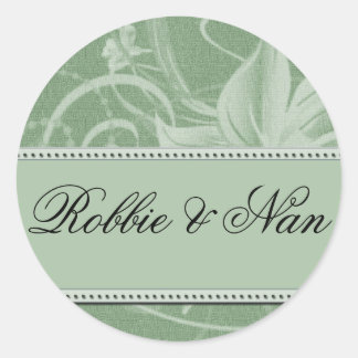 Sage green floral adesivos de casamento