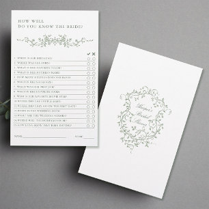 Sage Green French Victoring Game (jogo de Chás de 