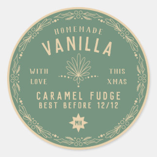 Sage Green Fudge Christmas DIY etiqueta de present