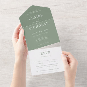 Sage Green Modern Elegant Wedding