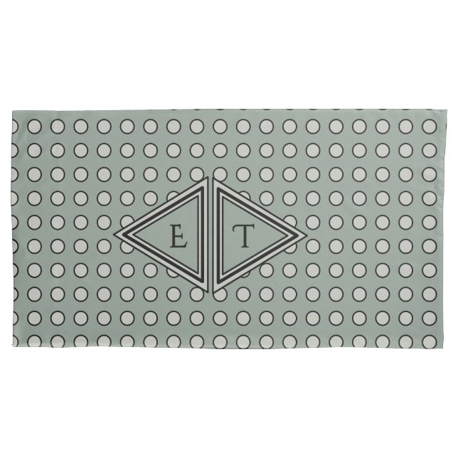 Sage Green Modern Monogram Decor (Frente-Esquerda)