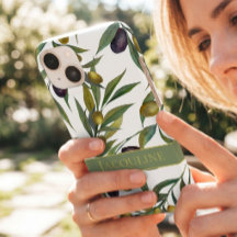 Sage Green Watercolor French Country Olive Pattern