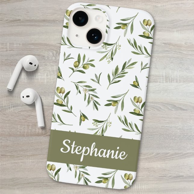 Sage Green Watercolor Olives Name (Criador carregado)