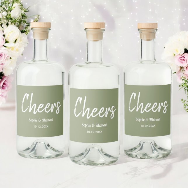 Sage Green Wedding Cheers Elegant (Criador carregado)