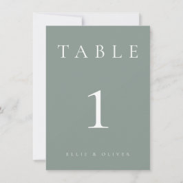 Sage Green Weds/Event Table Number