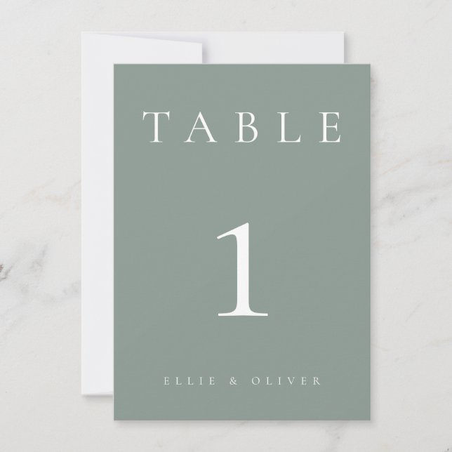 Sage Green Weds/Event Table Number (Frente)