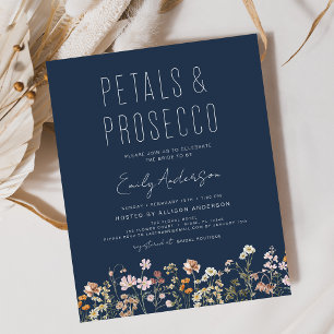 Sage Green Wildflower Petals & Prosecco Convite