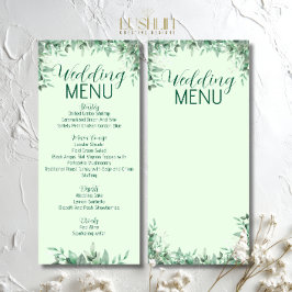 Sage Greenery deixa Wedding Flat Menu