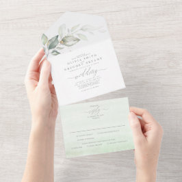 Sage Greenery e Dourado deixa casamento elegante