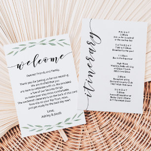 Sage Greenery Wedding - Letra de Boas-vindas, Itin