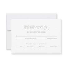 Sage Minimalista Resposta de Casamento RSVP Cartão