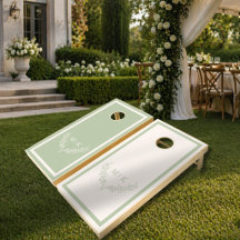 Sage Verde Clássico Marfim Monograma Personalizado