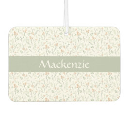 Sage Watercolor Wildflower Floral Custom Name