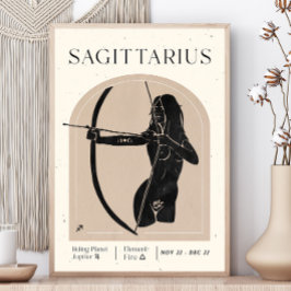 Sagitário Feminino Zodiac Poster