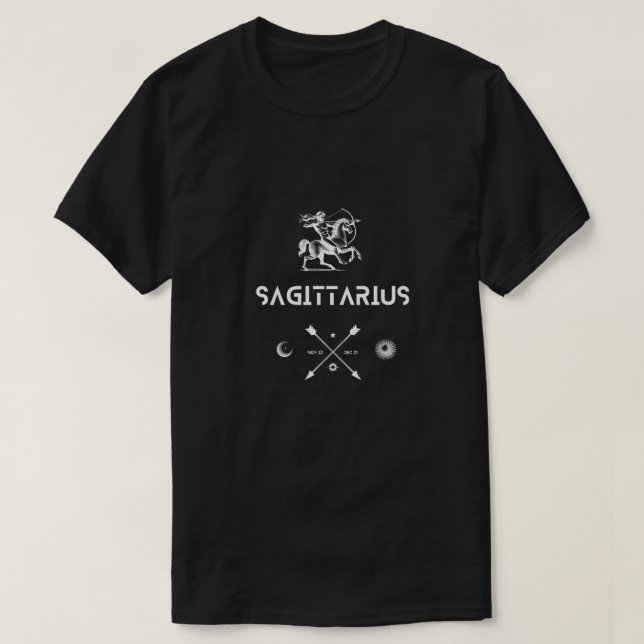 Sagitário - Sinal Zodiac T-Shirt (Frente do Design)