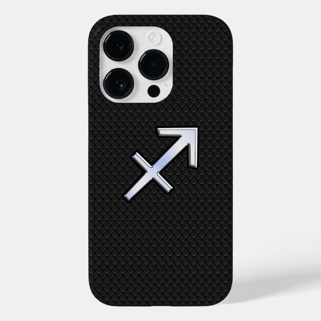 Sagitário - Sinal Zodíaco na pele cobra preta (Verso)