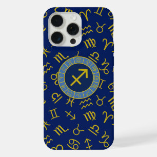 Sagitário Zodiac+Símbolos de Astrologia Ptn Gld+Az