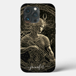 Sagitário zodíaco preto dourado Case-Mate iPhone