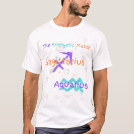 Sagittarius Aquarius Casal T-Shirt Zodiac