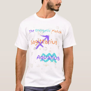 Sagittarius Aquarius Casal T-Shirt Zodiac