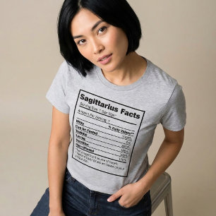 Sagittarius Nutrition Fact Zodiac T-Shirt