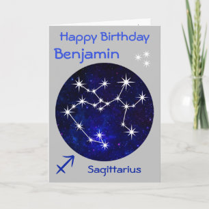 Sagittarius Zodiac Cartão de Aniversário