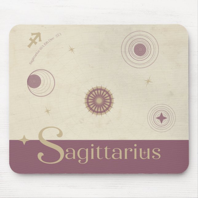 Sagittarius Zodiac Mousepad (Frente)