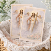 Sagrado Coração de Jesus Cruz Anjos Florais