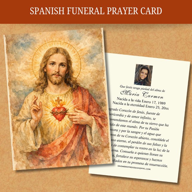 Sagrado Coração de Jesus Oração Fúnebre Espanhola (Criador carregado)